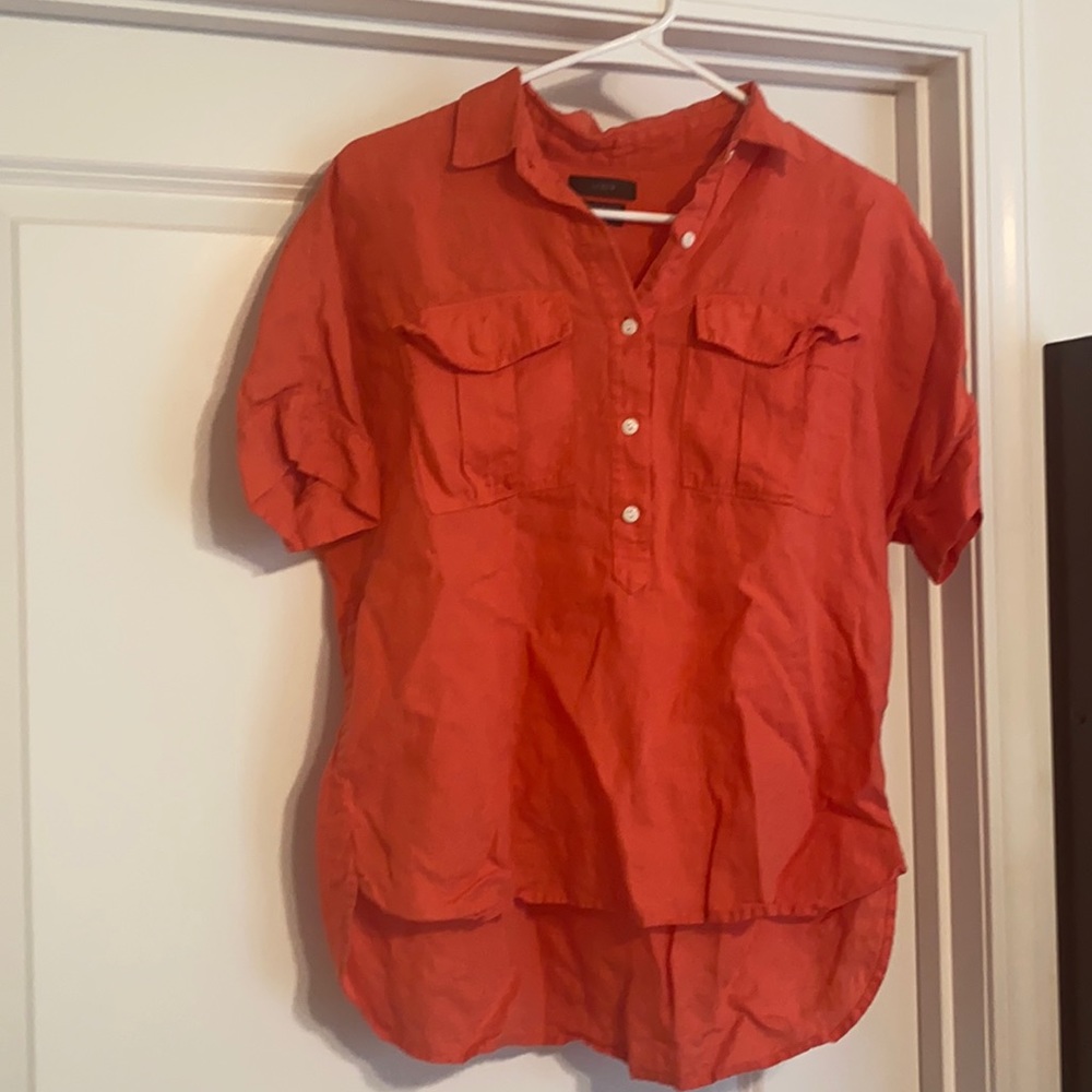 Orange Baird McNutt Irish Linen for J.Crew - Picture 1 of 3